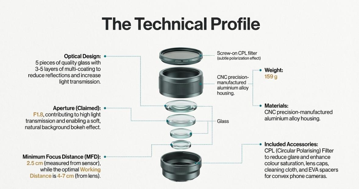 Apexel 6× TeleMacro Telephoto Macro Lens