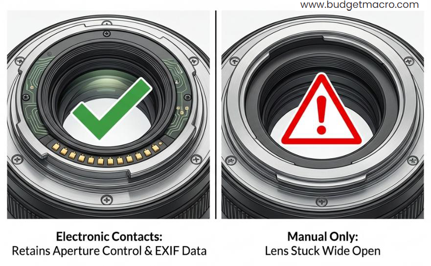 Manual vs. Electronic Extension Tube Contacts